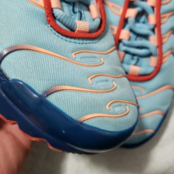 Nike Air Max Plus GS Blue Orange Size 5.5y - Picture 4 of 9